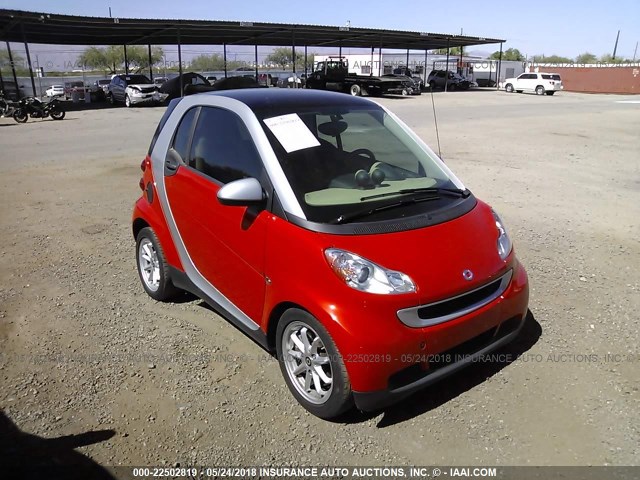 WMEEJ31X18K112999 - 2008 SMART FORTWO PURE/PASSION ORANGE photo 1