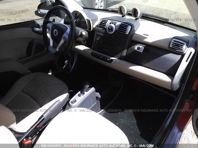 WMEEJ31X18K112999 - 2008 SMART FORTWO PURE/PASSION ORANGE photo 5