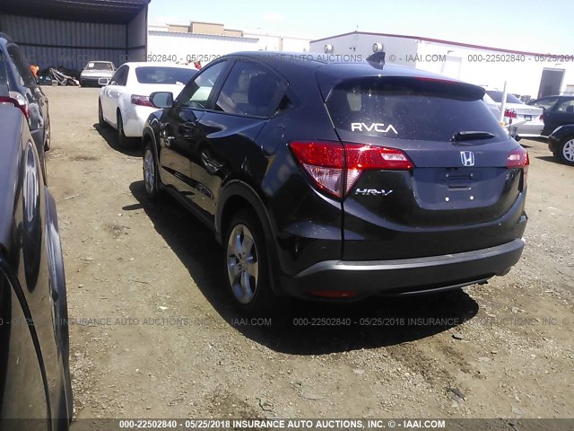 3CZRU5H59GM745632 - 2016 HONDA HR-V EX BLACK photo 3