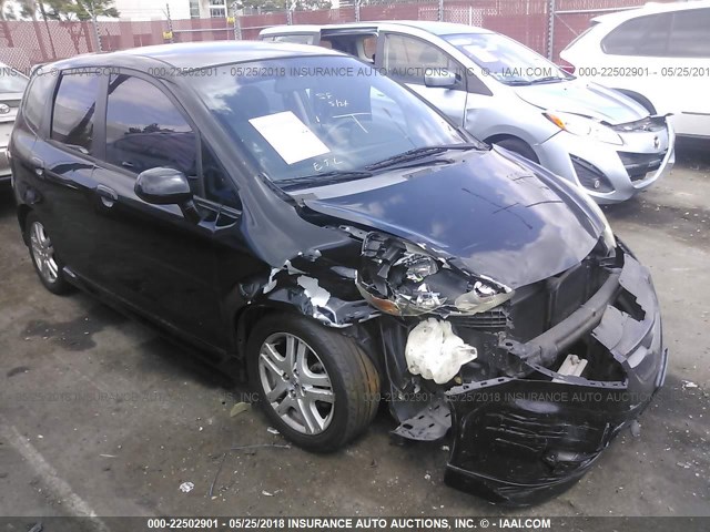 JHMGD38627S035620 - 2007 HONDA FIT S BLACK photo 1