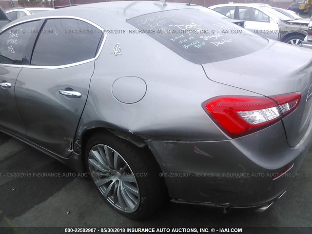 ZAM57XSA6G1175675 - 2016 MASERATI GHIBLI GRAY photo 6