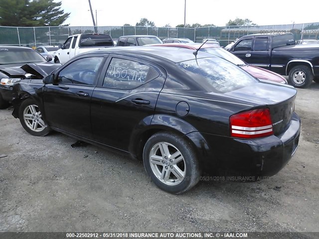 1B3LC56R28N538707 - 2008 DODGE AVENGER SXT BLACK photo 3