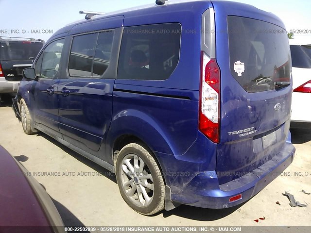 NM0GE9F77G1281756 - 2016 FORD TRANSIT CONNECT XLT BLUE photo 3