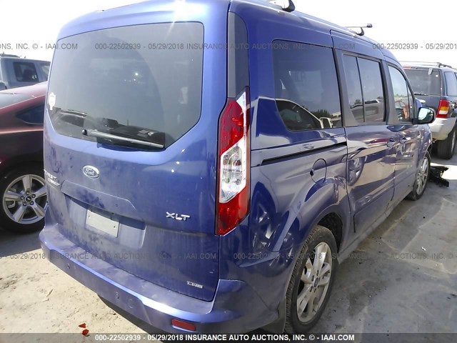 NM0GE9F77G1281756 - 2016 FORD TRANSIT CONNECT XLT BLUE photo 4
