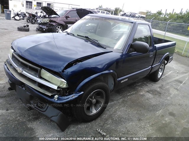 1GCCS14H738229522 - 2003 CHEVROLET S TRUCK S10 Dark Blue photo 2