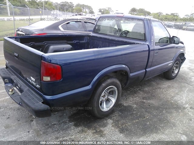 1GCCS14H738229522 - 2003 CHEVROLET S TRUCK S10 Dark Blue photo 4