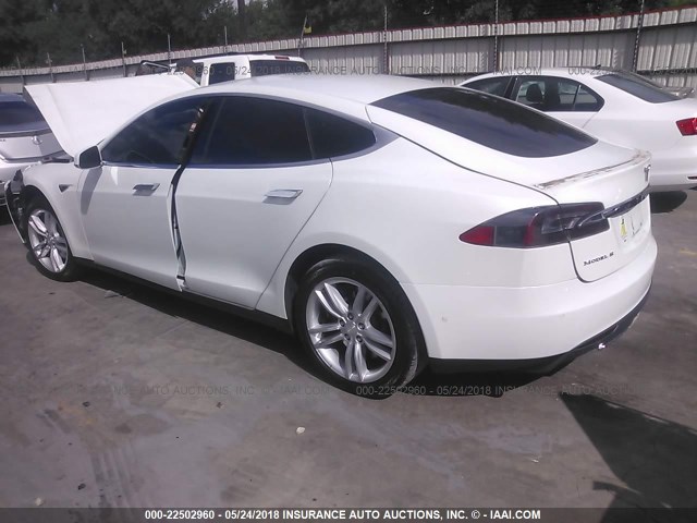 5YJSA1V14FF099235 - 2015 TESLA MODEL S 90 WHITE photo 3