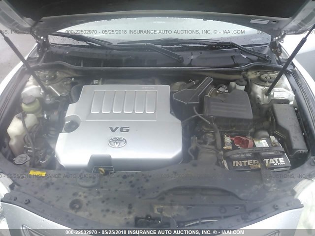 4T1BK46K47U033004 - 2007 TOYOTA CAMRY NEW GENERAT LE/XLE/SE SILVER photo 10