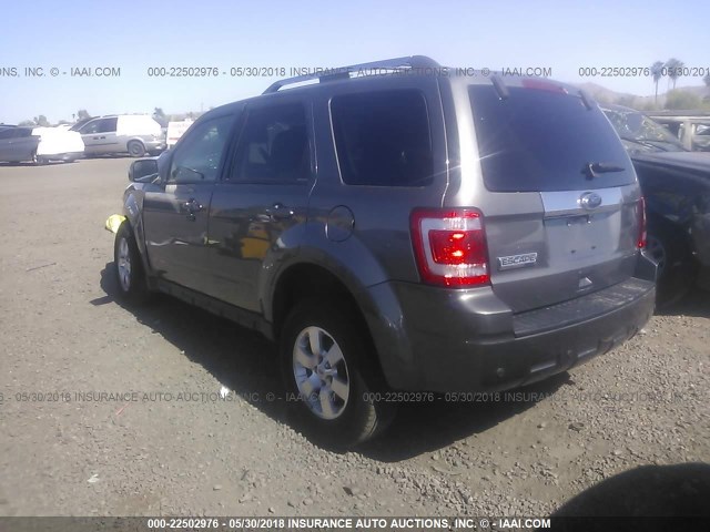 1FMCU0E76AKA93213 - 2010 FORD ESCAPE LIMITED BLACK photo 3