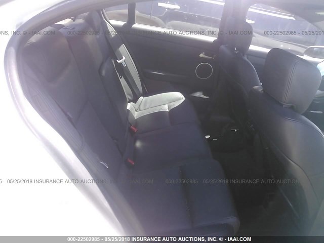 6G2EC57Y18L137858 - 2008 PONTIAC G8 GT WHITE photo 8