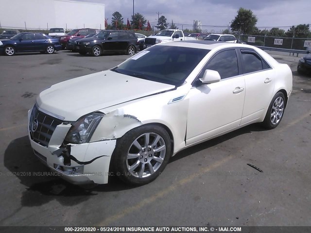 1G6DF577580190764 - 2008 CADILLAC CTS WHITE photo 2
