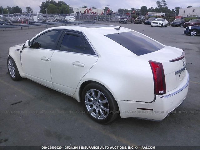 1G6DF577580190764 - 2008 CADILLAC CTS WHITE photo 3