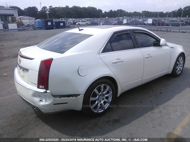 1G6DF577580190764 - 2008 CADILLAC CTS WHITE photo 4