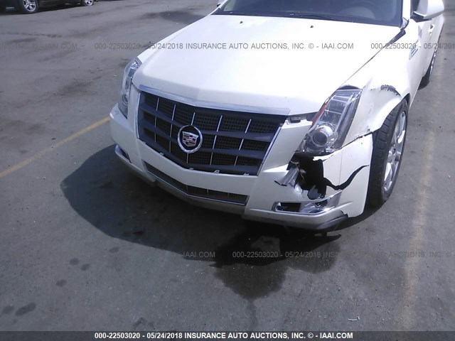 1G6DF577580190764 - 2008 CADILLAC CTS WHITE photo 6