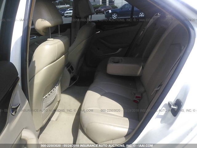 1G6DF577580190764 - 2008 CADILLAC CTS WHITE photo 8