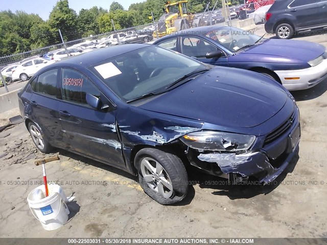 1C3CDFBB3FD247487 - 2015 DODGE DART SXT BLUE photo 1