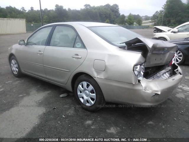 4T1BE32K53U235898 - 2003 TOYOTA CAMRY LE/XLE/SE ოქროსფერი ფოტო 3