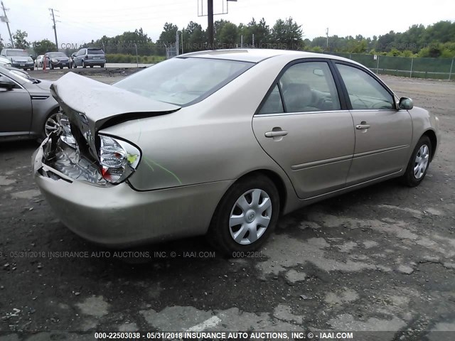 4T1BE32K53U235898 - 2003 TOYOTA CAMRY LE/XLE/SE ოქროსფერი ფოტო 4