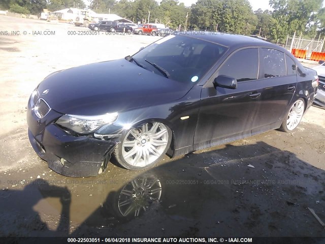 WBANW53568CT54234 - 2008 BMW 550 I BLUE photo 2