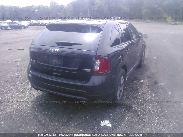 2FMDK4AK6DBA99006 - 2013 FORD EDGE SPORT BLACK photo 4