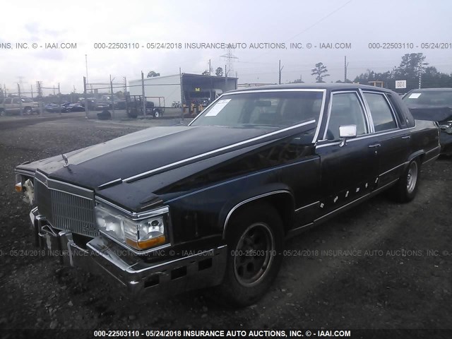 1G6DW54E0MR716128 - 1991 CADILLAC BROUGHAM BLUE photo 2