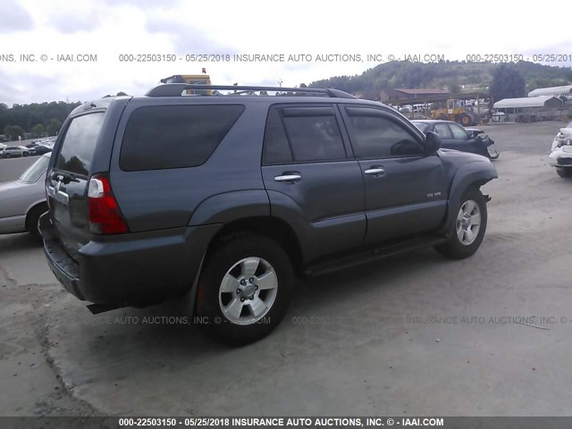 JTEBU14RX78106703 - 2007 TOYOTA 4RUNNER SR5/SPORT GRAY photo 4