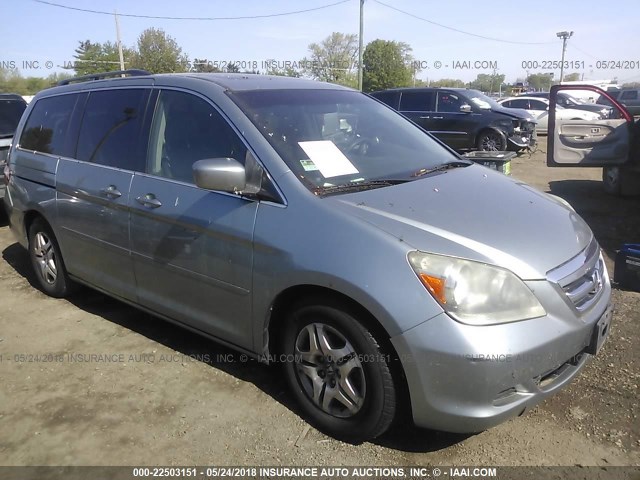 5FNRL38775B098552 - 2005 HONDA ODYSSEY EXL Light Blue photo 1