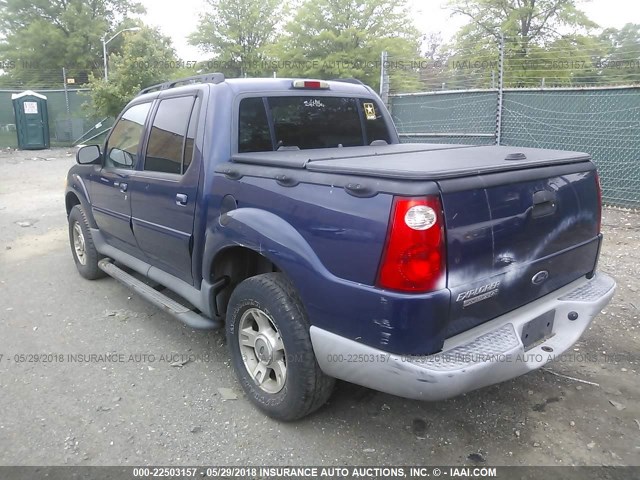 1FMZU77K74UA96778 - 2004 FORD EXPLORER SPORT TR  BLUE photo 3