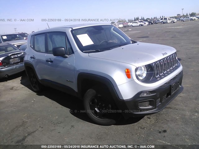 ZACCJBAB9JPG80921 - 2018 JEEP RENEGADE SPORT SILVER photo 1