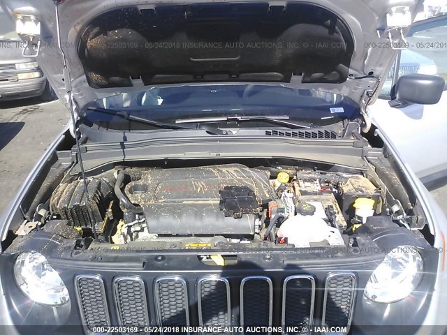 ZACCJBAB9JPG80921 - 2018 JEEP RENEGADE SPORT Արծաթագույն լուսանկար 10