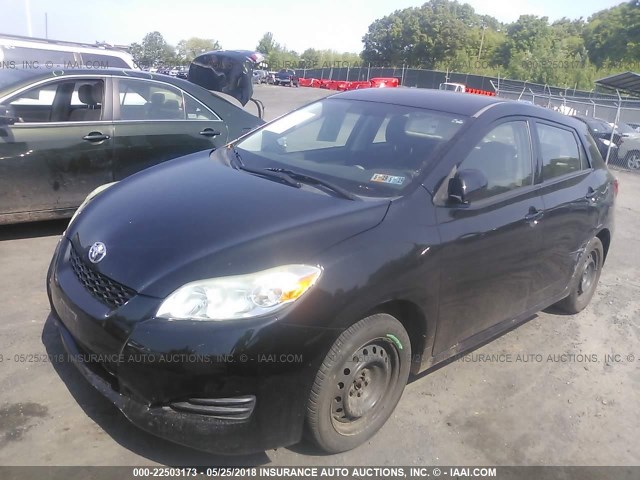 2T1KU40E49C061547 - 2009 TOYOTA COROLLA MATRIX  BLACK photo 2