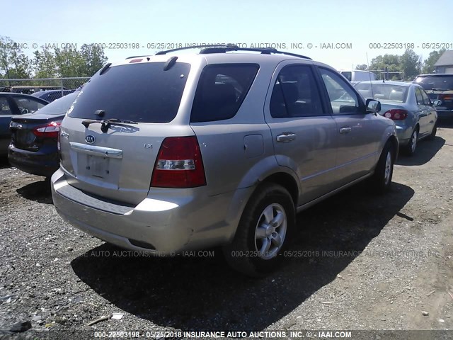 KNDJD736X75693643 - 2007 KIA SORENTO EX/LX GOLD photo 4