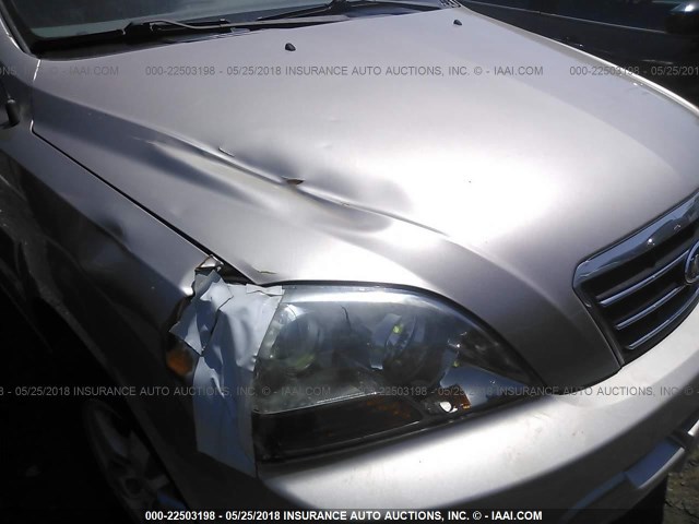 KNDJD736X75693643 - 2007 KIA SORENTO EX/LX GOLD photo 6