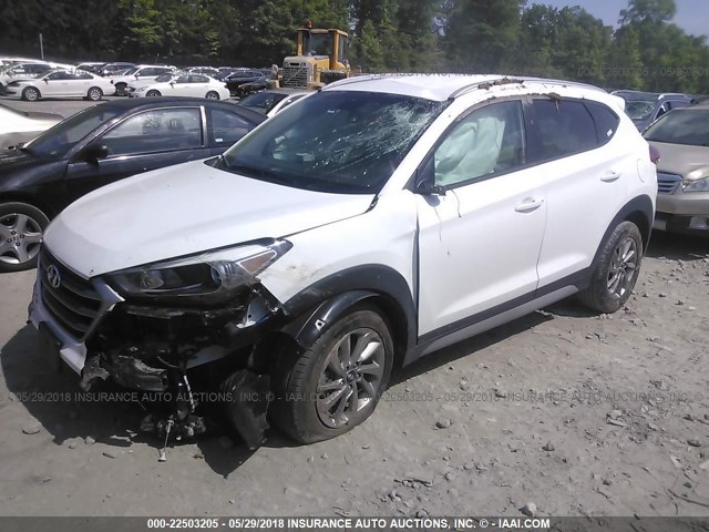 KM8J33A47HU432860 - 2017 HYUNDAI TUCSON LIMITED/SPORT AND ECO/SE WHITE photo 2
