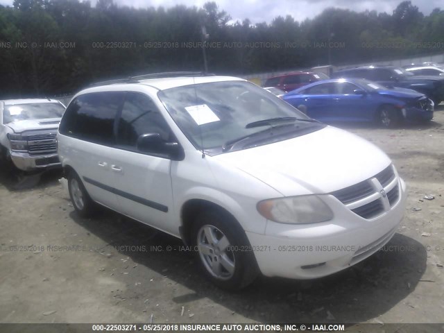 1D4GP45R95B109676 - 2005 DODGE CARAVAN SXT WHITE photo 1