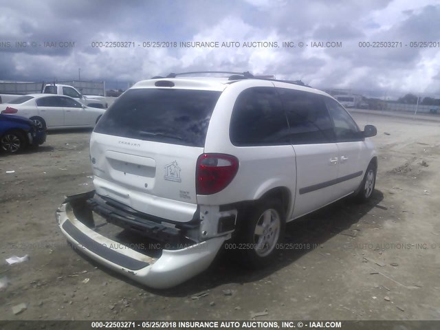 1D4GP45R95B109676 - 2005 DODGE CARAVAN SXT WHITE photo 4