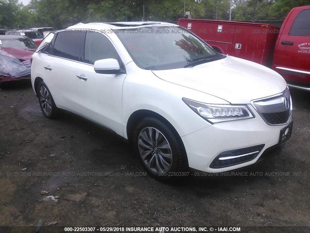 5FRYD4H62FB031153 - 2015 ACURA MDX TECHNOLOGY WHITE photo 1