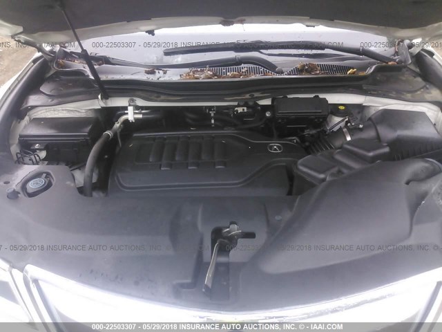 5FRYD4H62FB031153 - 2015 ACURA MDX TECHNOLOGY WHITE photo 10