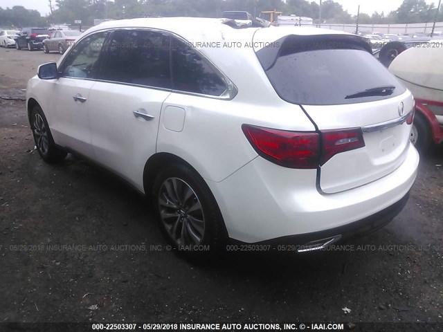 5FRYD4H62FB031153 - 2015 ACURA MDX TECHNOLOGY WHITE photo 3