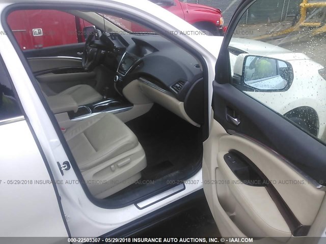 5FRYD4H62FB031153 - 2015 ACURA MDX TECHNOLOGY WHITE photo 5