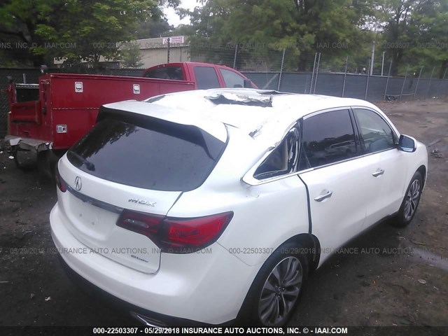 5FRYD4H62FB031153 - 2015 ACURA MDX TECHNOLOGY WHITE photo 6