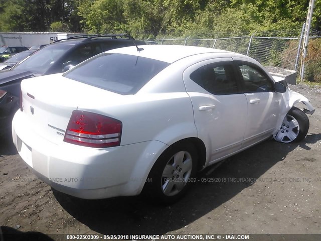 1B3CC4FB6AN167313 - 2010 DODGE AVENGER SXT WHITE photo 4