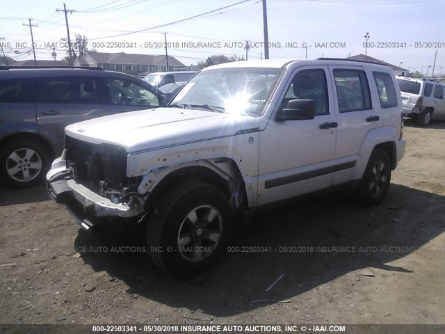 1J8GN28K08W276536 - 2008 JEEP LIBERTY SPORT SILVER photo 2