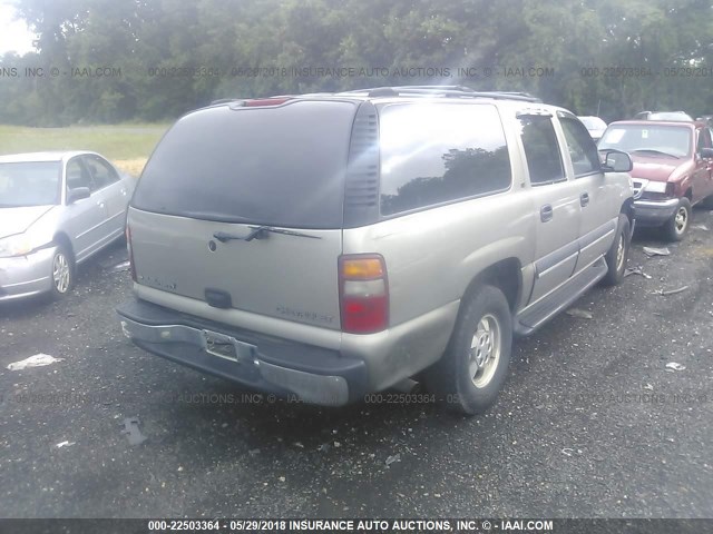 1GNFK16Z72J118129 - 2002 CHEVROLET SUBURBAN K1500 GRAY photo 4