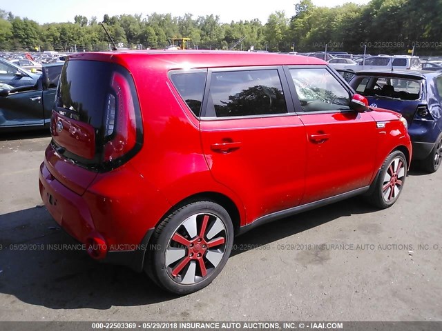 KNDJX3A53E7745027 - 2014 KIA SOUL ! RED photo 4