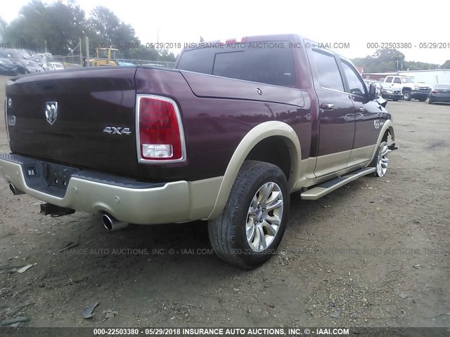 1C6RR7PT7HS719100 - 2017 RAM 1500 LONGHORN MAROON photo 4