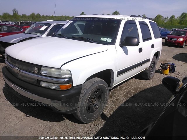 1GNEK13V23J176566 - 2003 CHEVROLET TAHOE K1500 WHITE photo 2