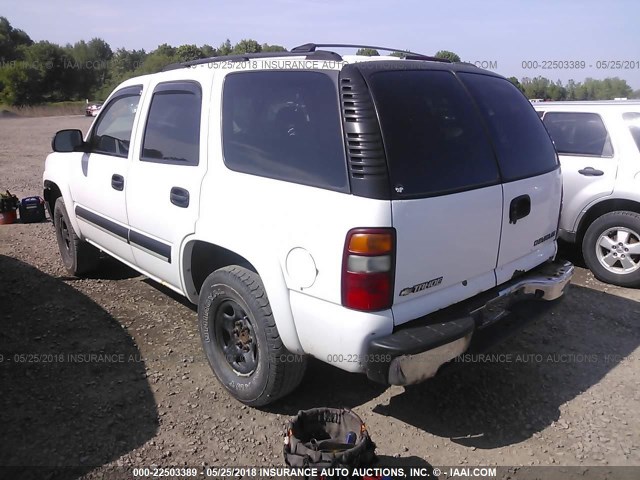 1GNEK13V23J176566 - 2003 CHEVROLET TAHOE K1500 WHITE photo 3