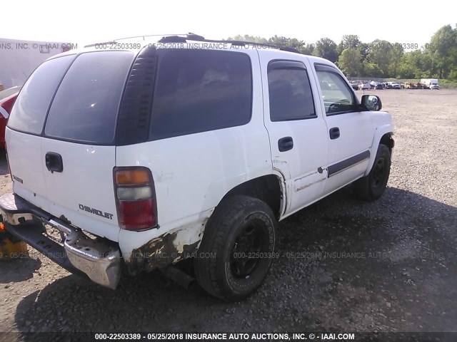 1GNEK13V23J176566 - 2003 CHEVROLET TAHOE K1500 WHITE photo 4