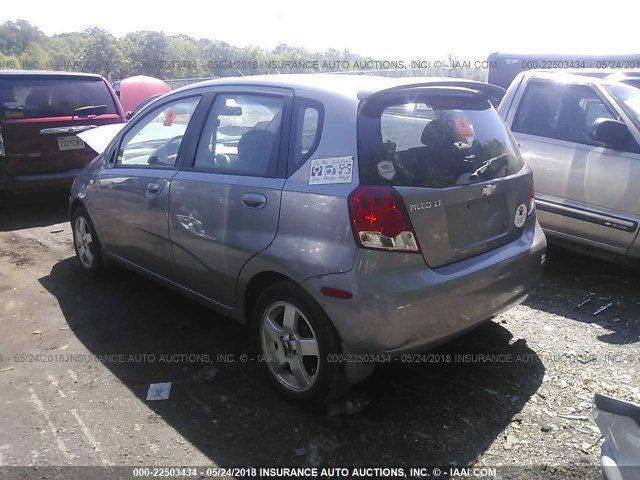 KL1TG66646B547882 - 2006 CHEVROLET AVEO LT GRAY photo 3